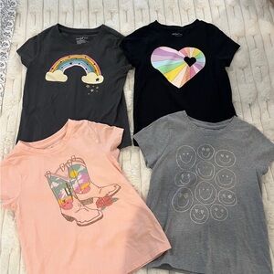 Cat & Jack Kids Graphic Tees - Black, Pink, Gray